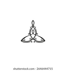 Ícone de logotipo de nó materno celta design de vetor plano