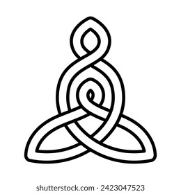 The Celtic Motherhood Knot. Celtic Style Interlaced Symbol. Vector Line Art.