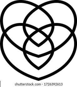 Celtic Motherhood Knot Vinyl Sticker. Vector