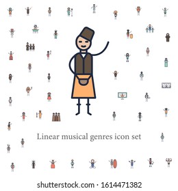 celtic musician icon. musical genres icons universal set for web and mobile