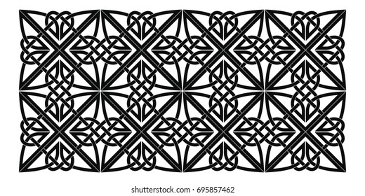 Celtic national ornament. Black ornament isolated on white background.