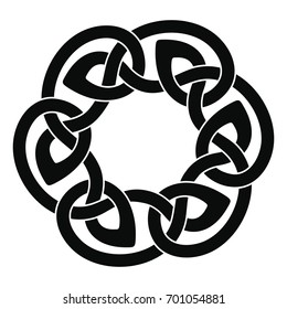 Celtic national ornament in the form of a ring. Vector image.