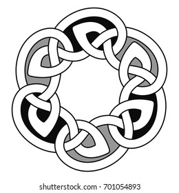 Celtic national ornament in the form of a ring. Vector image.