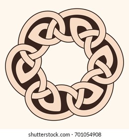 Celtic national ornament in the form of a ring. Vector image.