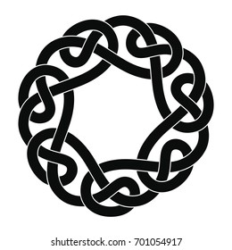 Celtic national ornament in the form of a ring. Vector image.