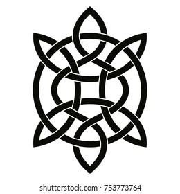 Celtic national ornament in the form of a ring. Vector image.