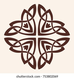 Celtic national ornament in the form of a ring. Vector image.