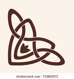 Celtic national ornament in the form of a ring. Vector image.