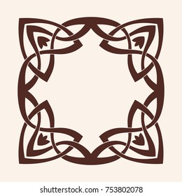 Celtic national ornament in the form of a ring. Vector image.