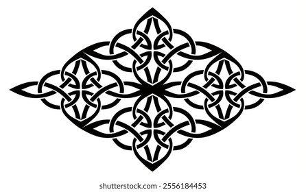 Celtic national ornament. Celtic knot. Traditional medieval Scandinavian Design, celtic pattern, isolated on white background.