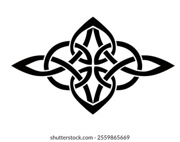 Celtic national ornament. Celtic knot. Traditional medieval Scandinavian Design, celtic pattern, isolated on white background.