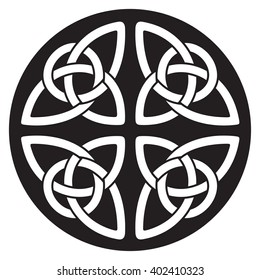 Celtic national ornament in the shape of a circle.