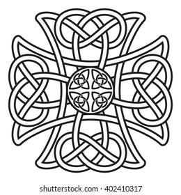 Celtic national ornament in the shape of a cross.