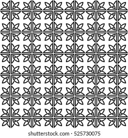 Celtic national ornamental background. Vector seamless drawing. Black pattern on a white background.