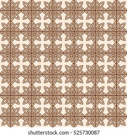 Celtic national ornamental background. Vector seamless drawing. Brown drawing on a beige background.
