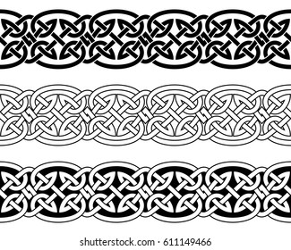 Celtic National Seamless Ornament Interlaced Tape Stock Vector (Royalty ...
