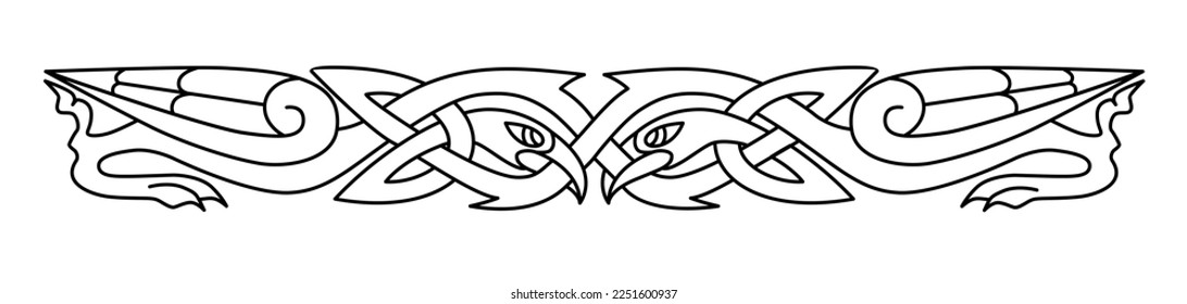 Celtic national style interlaced pattern isolated vector. Celtic knot vector illustration. Ancient nordic symbol.