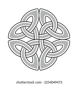 Celtic national style interlaced pattern isolated vector. Celtic knot vector illustration. Patrick's Day celebration. Nordic symbol.