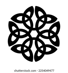 Celtic national style interlaced pattern isolated vector. Celtic knot vector illustration. Patrick's Day celebration. Nordic symbol.