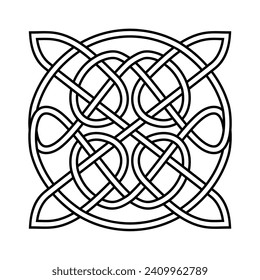 Keltische nationale Art interlaced Muster einzelne Vektorgrafik. Keltische Knoten, Vektorgrafik. Nordisches Symbol. Vintage-symmetrisches Symbol.