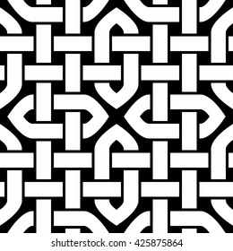 Celtic or Oriental knot seamless pattern. Vector illustration.
