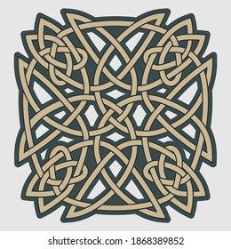 Celtic ornament. Celtic ornament element. Vector isolated on light background.