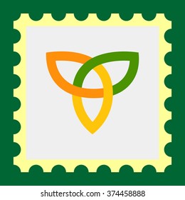 Celtic ornament flat icon 2