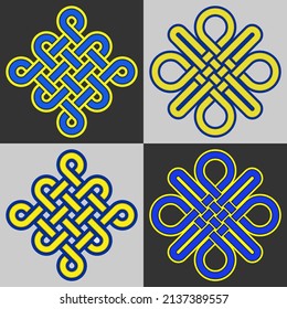 Celtic ornament. Isolated vector in dark and light colors.