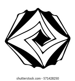 Celtic ornament on a white background illustration. Alchemy, religion, philosophy, spirituality, hipster symbols and elements, geometric shapes. 