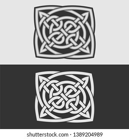 Celtic ornament. Ornament on white and black background.