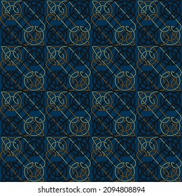Celtic ornament pattern in dark blue color