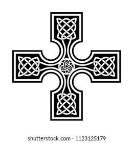 Celtic ornament in the shape of a cross. 