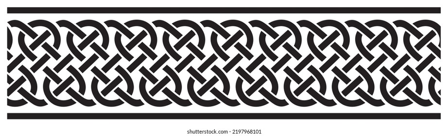 Celtic ornament for stencil and print. Drawing a picture on the wall, textiles, furniture.