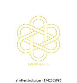 keltisches Ziersymbol Abstrakte Vektor Logo Design Vorlage. Ethnische Dekoration.