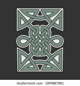 Celtic ornament. Vector isolated on dark background.