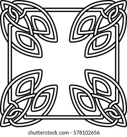 Celtic pattern. Border or frame for Scandinavian or Celtic ornament