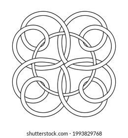 Celtic pattern. Coloring Book for Children. Abstract Vintage Geometric Vector Illustration