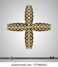 Celtic pattern. Cross. Vector ornament. Design element