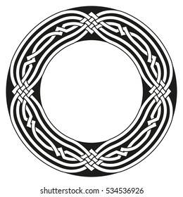 Black Celtic Ring Repeating Pattern Isolated Stock Vector (Royalty Free ...