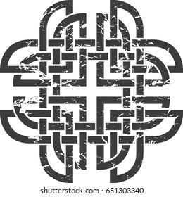 Celtic pattern. Element of Scandinavian or Celtic ornament 