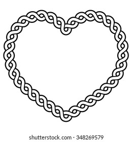 Celtic pattern heart shape - love concept for St Patrick's Day, Valentines
 