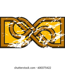 Celtic pattern. Infinity symbol. Pattern for Scandinavian or Celtic ornament. Vector illustration EPS10