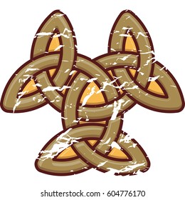 Celtic pattern on the basis of a clover. Infinity symbol. Pattern for Scandinavian or Celtic ornament. Vector illustration EPS10