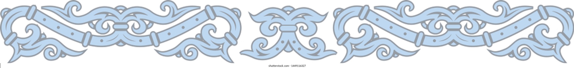 Celtic pattern ornament decoration design element. Can be use as template for border or corner. Vector illustration.
