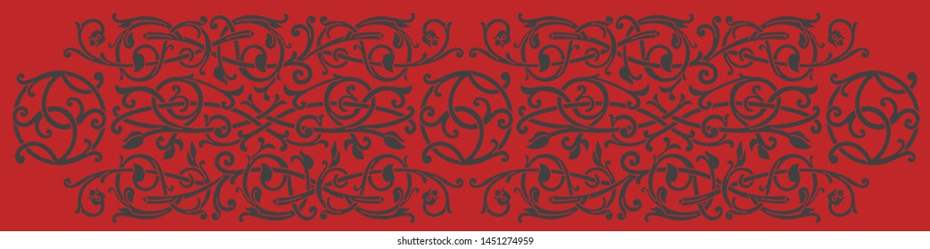 Celtic pattern ornament decoration design element. Can be use as template for border or corner. Vector illustration.