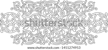 Celtic pattern ornament decoration design element. Can be use as template for border or corner. Vector illustration.