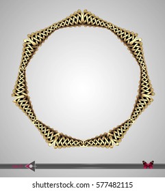 Celtic pattern. Round frame. Vector ornament. Design element
