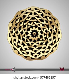 Celtic pattern. Round. Vector ornament. Design element