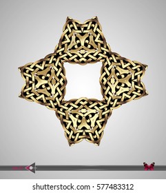 Celtic pattern. Square. Vector ornament. Design element