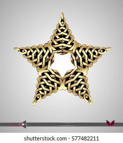 Celtic pattern. Star. Vector ornament. Design element